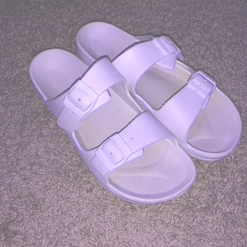 comfy white sandals